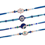 trueBrowns X Voylla Pack Of 4 Evil Eye Charms Men's Rakhis | Grocsy