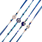 trueBrowns X Voylla Pack Of 4 Evil Eye Charms Men's Rakhis | Grocsy