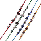 trueBrowns X Voylla Pack Of 4 Men's Beaded Colourful Rakhis | Grocsy