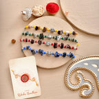 trueBrowns X Voylla Pack Of 4 Men's Beaded Colourful Rakhis | Grocsy