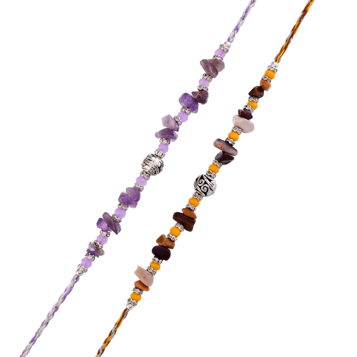 trueBrowns X Voylla Pack Of 2 Men's Beaded Colourful Rakhis | Grocsy