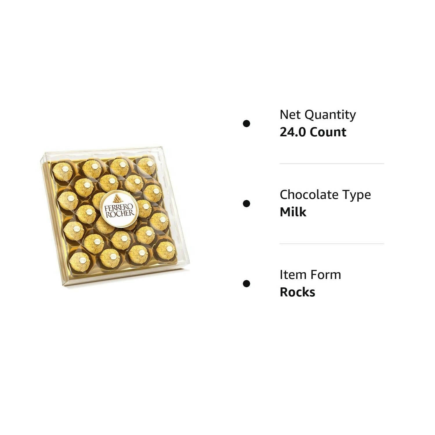 Ferrero Rocher Exquisite Hazelnut And Milk Chocolate | Premium Gift Box Rich, Creamy, Crunchy and Nutty Chocolate For Special Occasions | Grocsy