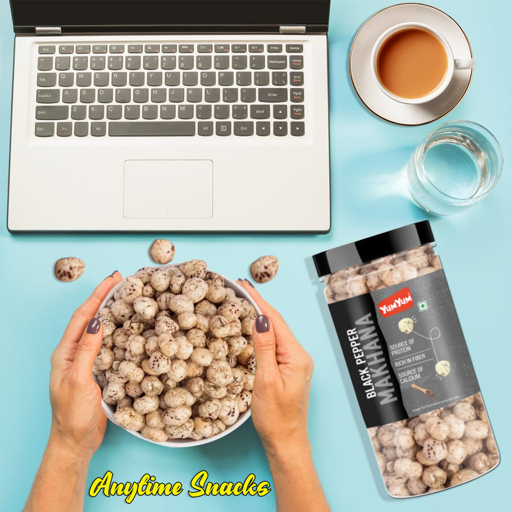 Yum Yum Black Pepper Makhana Jar | Grocsy