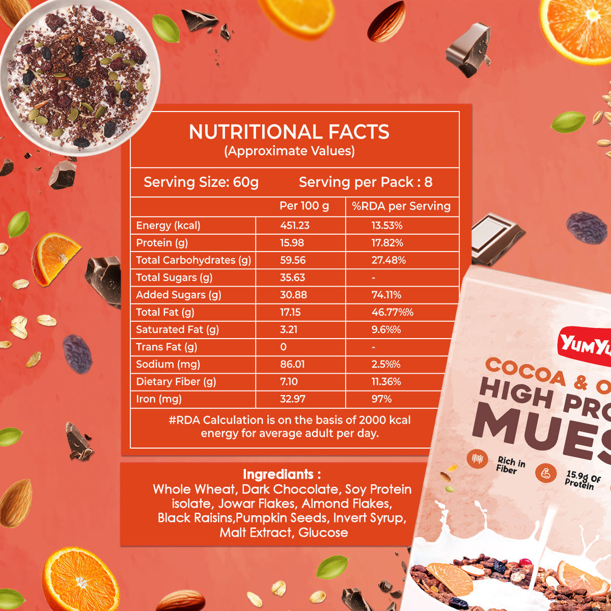 Yum Yum High Protein Muesli Box | Grocsy