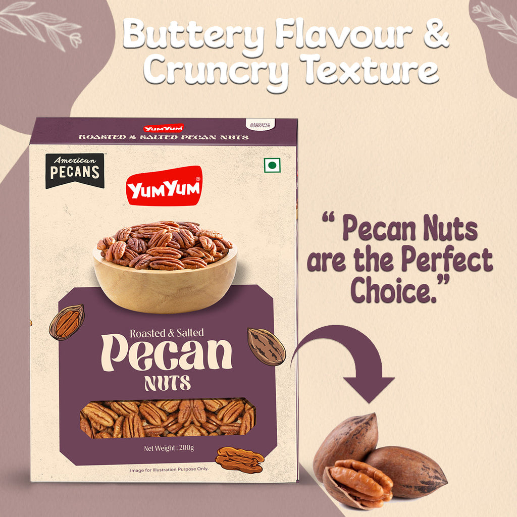 Yum Yum Roasted Pecan Nuts Box | Grocsy