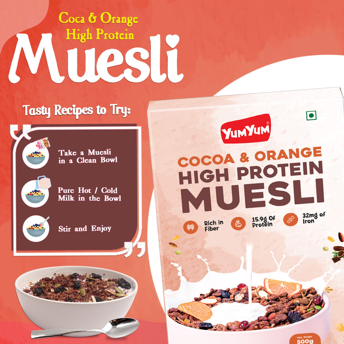 Yum Yum High Protein Muesli Box | Grocsy