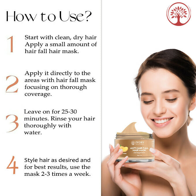 Ivory Natural Hair Fall Hair Mask - Loss Of Hair Control For Both Men & Women | Grocsy