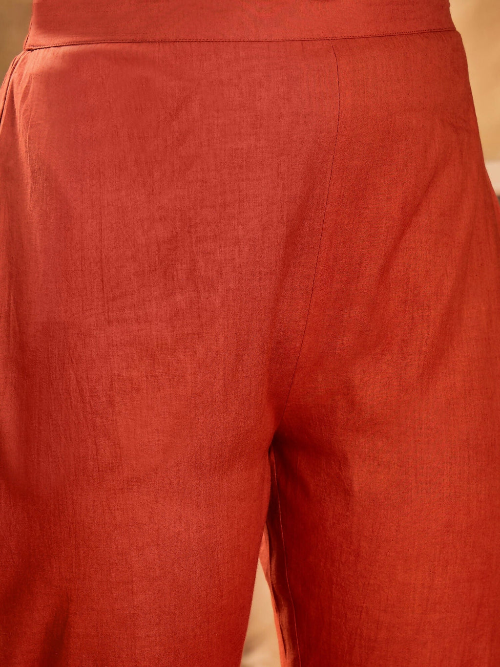 Joban Fashion Embroidery Rust Pure Cotton Cord Set | Grocsy