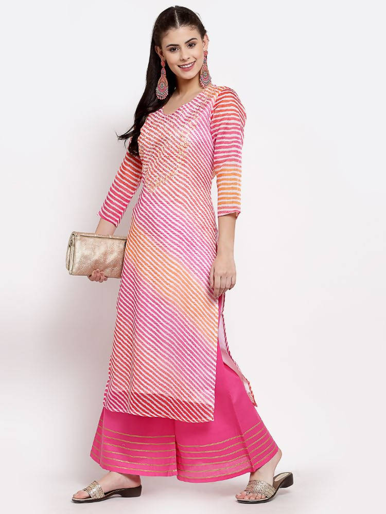 Myshka Women's Pink Cotton Solid Casual Palazzo | Grocsy