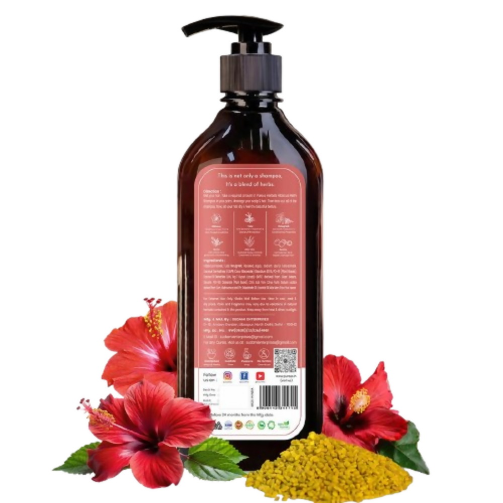 Pureus Herbals Shreekesha Hibiscus Methi Herbal Shampoo | Grocsy