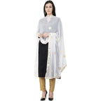A R Silk Chiffon Gota Patti Fancy Dupatta White Color Dupatta or Chunni | Grocsy