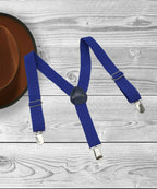 Manet Boys Solid Suspenders - Dark Blue | Grocsy