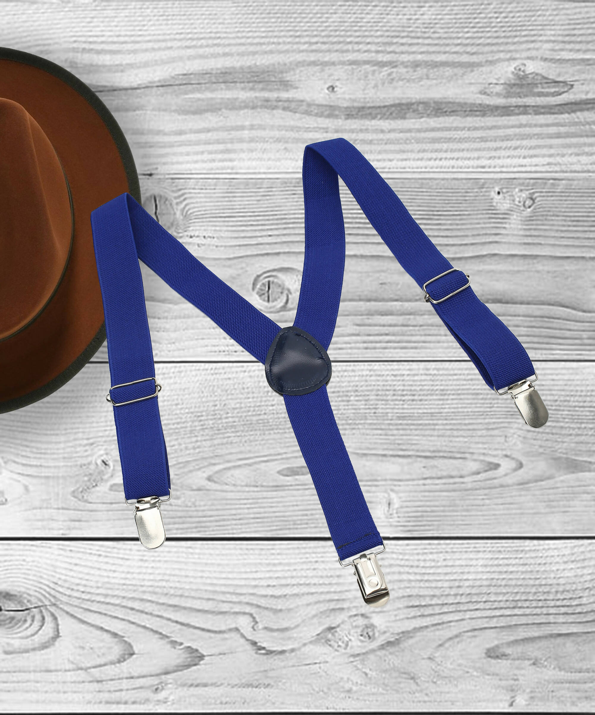 Manet Boys Solid Suspenders - Dark Blue | Grocsy