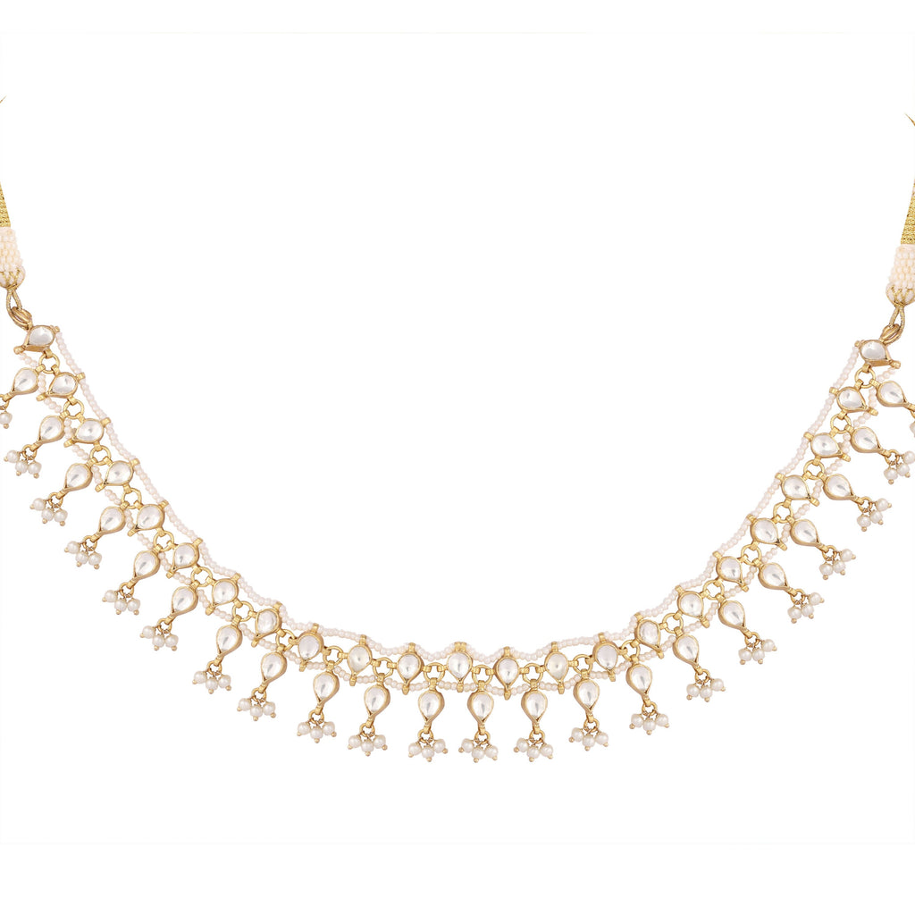 Nuyug 22K Gold Plated Regal Kundan & Pearl Matha Patti | Grocsy