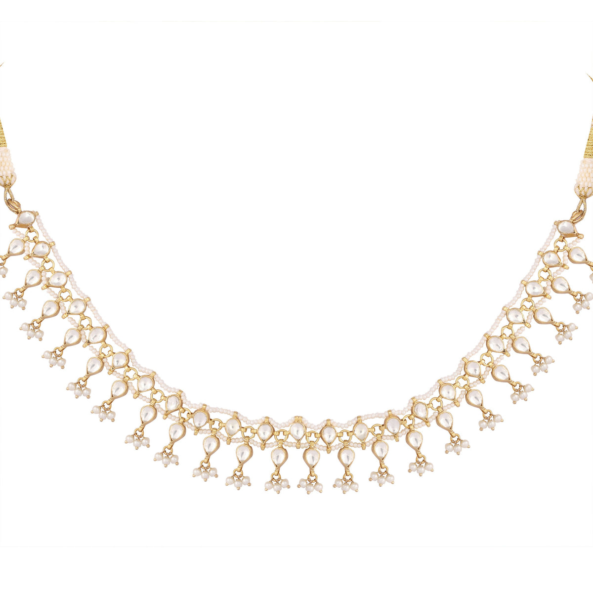 Nuyug 22K Gold Plated Regal Kundan & Pearl Matha Patti | Grocsy