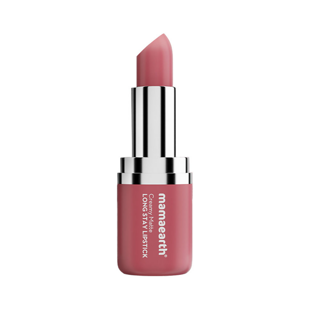 Mamaearth Creamy Matte Long Stay Lipstick - Rose Nude | Grocsy