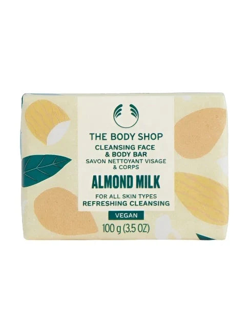 The Body Shop Almond Milk & Honey Soothing & Caring Cleansing Bar | Grocsy