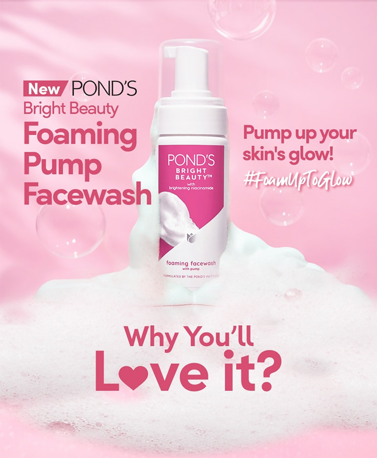 Ponds Bright Beauty Foaming Pump Facewash | Grocsy