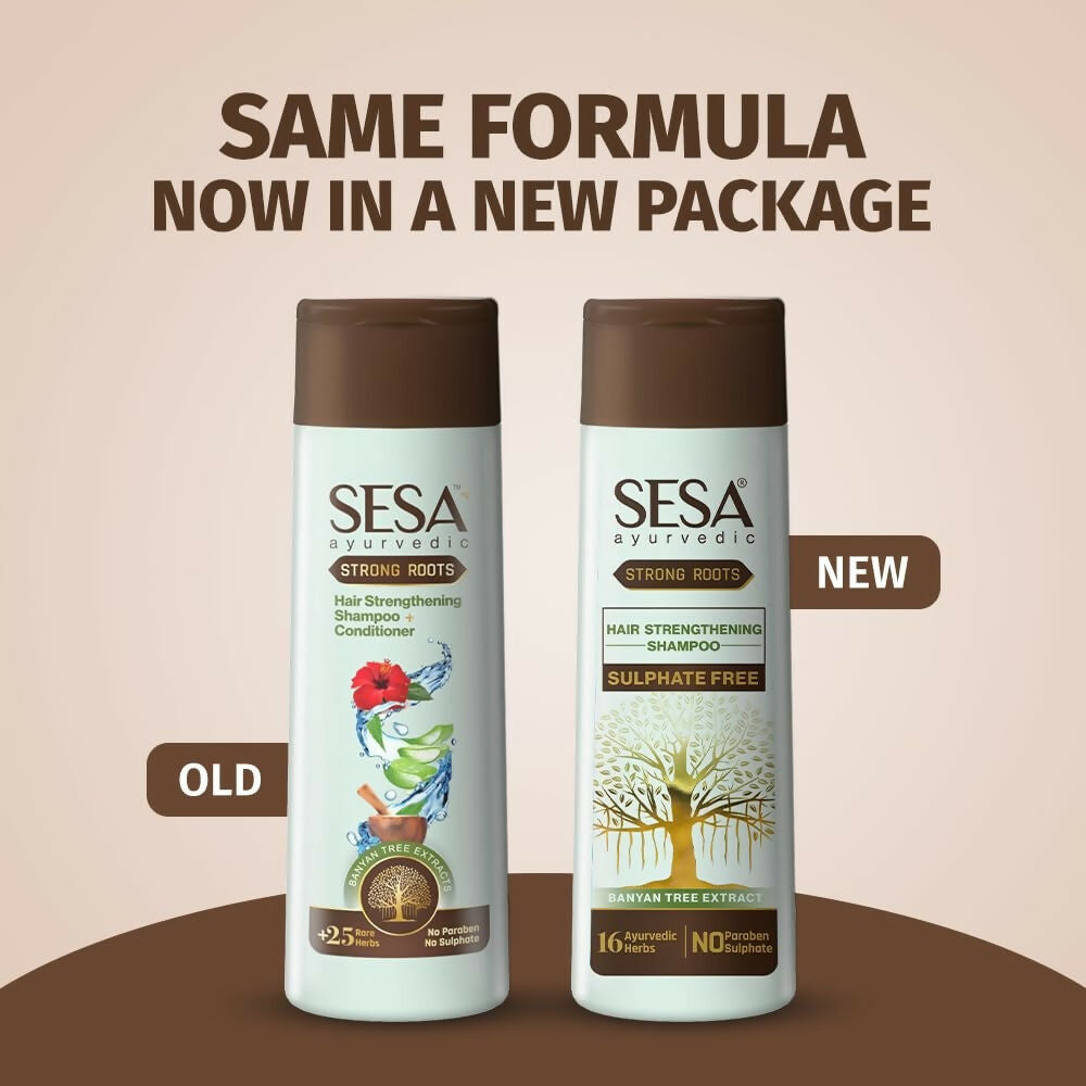 Sesa Strong Roots Sulphate Free Hair Strengthening Shampoo | Grocsy