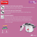 Prestige Stainless Steel Clip On Pressure Cooker | Grocsy