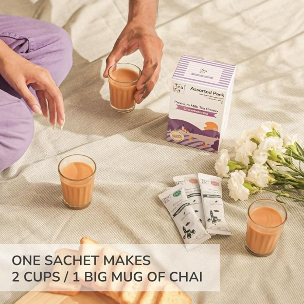 TeaFit Premium NO SUGAR Instant Assorted Tea Premix combo | Grocsy