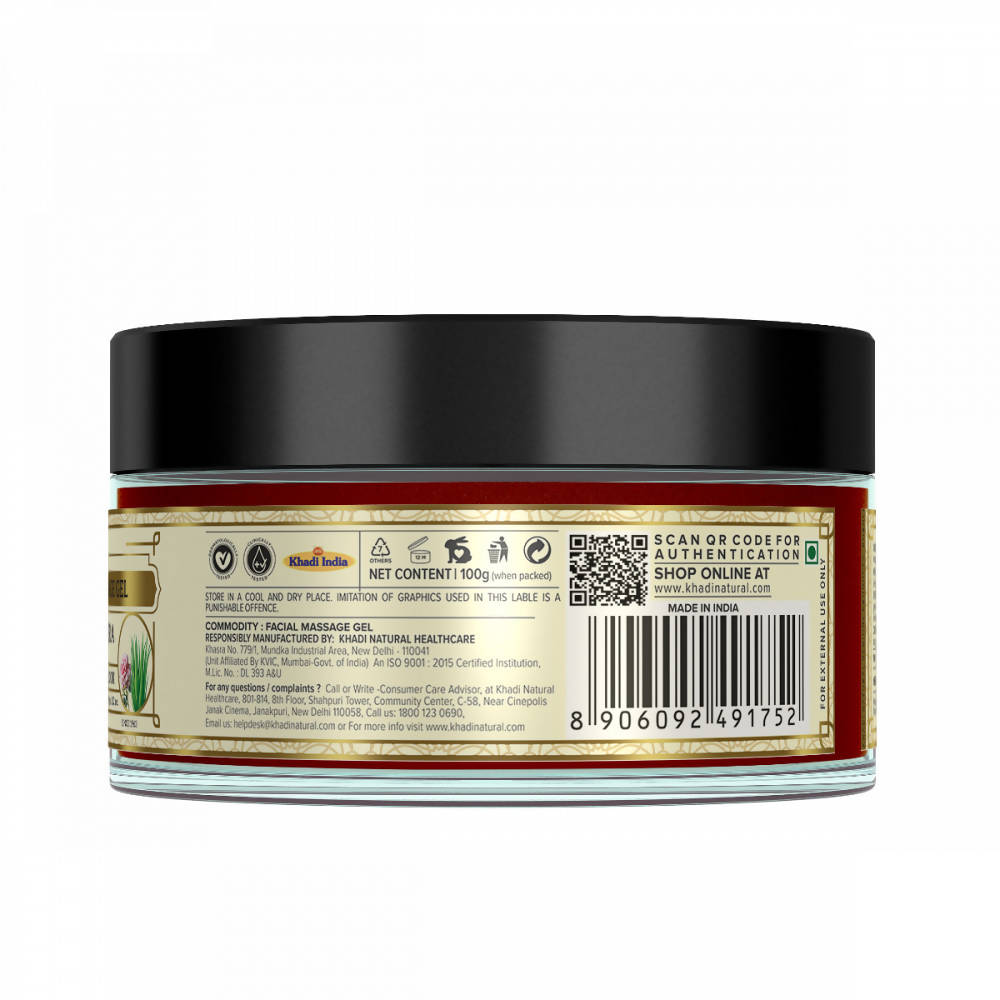 Khadi Natural Rose & Aloe Vera Facial Massage Gel | Grocsy