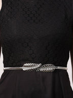 NVR Women Circular Silver Plated Stretchable Metal Belt | Grocsy