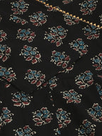 Janasya Women Black Ethnic Motif Printed Gotta Patti Anarkali Kurta | Grocsy