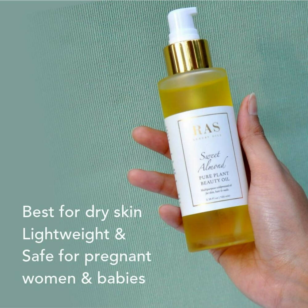 Ras Luxury Oils Sweet Almond Pure Plant Oil | Grocsy