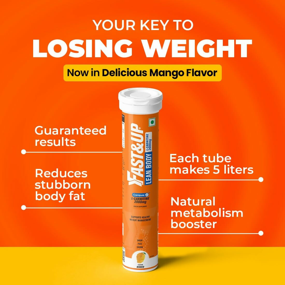 Fast&Up L-Carnitine 2000mg Effervescent Tablets | Grocsy