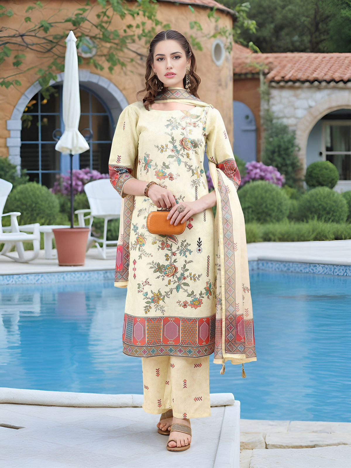 Joban Fashion Pista Position Digital Print With Position Foil Kurta Set | Grocsy