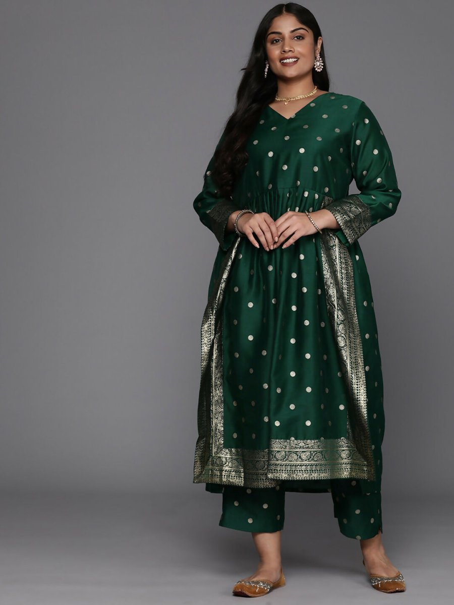 Ahalyaa Women's Traditional wear Kurta Set - Green | Grocsy