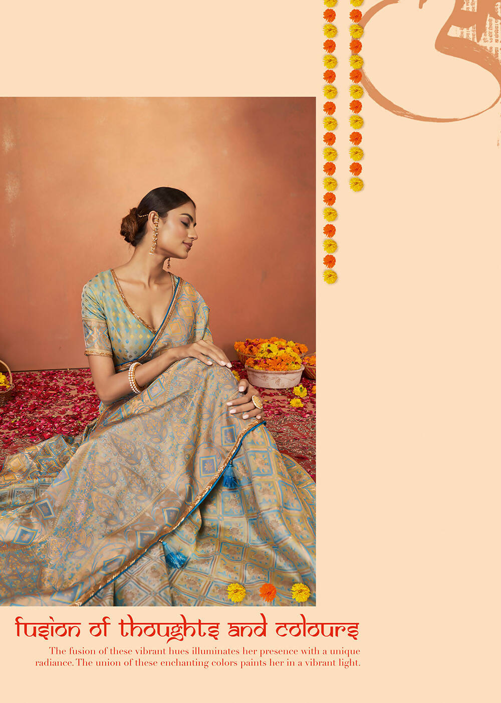 Blue Tusser Satin Silk Woven Design Saree With Unstitched Blouse Piece - Norita Royal Pradha | Grocsy