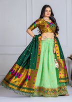 Lehenga Mart Gorgeous Lehenga Choli For Wedding-Green | Grocsy