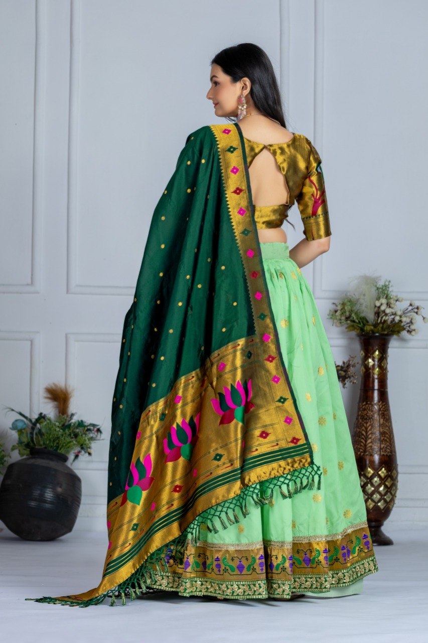 Lehenga Mart Gorgeous Lehenga Choli For Wedding-Green | Grocsy