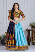 Lehenga Mart Gorgeous Lehenga Choli For Wedding-Sky Blue | Grocsy