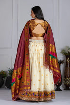 Lehenga Mart Gorgeous Lehenga Choli For Wedding-Off White | Grocsy
