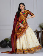 Lehenga Mart Gorgeous Lehenga Choli For Wedding-Off White | Grocsy