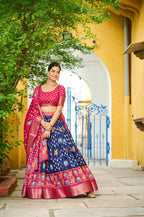 Lehenga Mart Gorgeous Lehenga Choli For Wedding-Blue | Grocsy