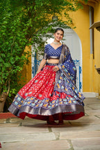 Lehenga Mart Gorgeous Lehenga Choli For Wedding-Red | Grocsy