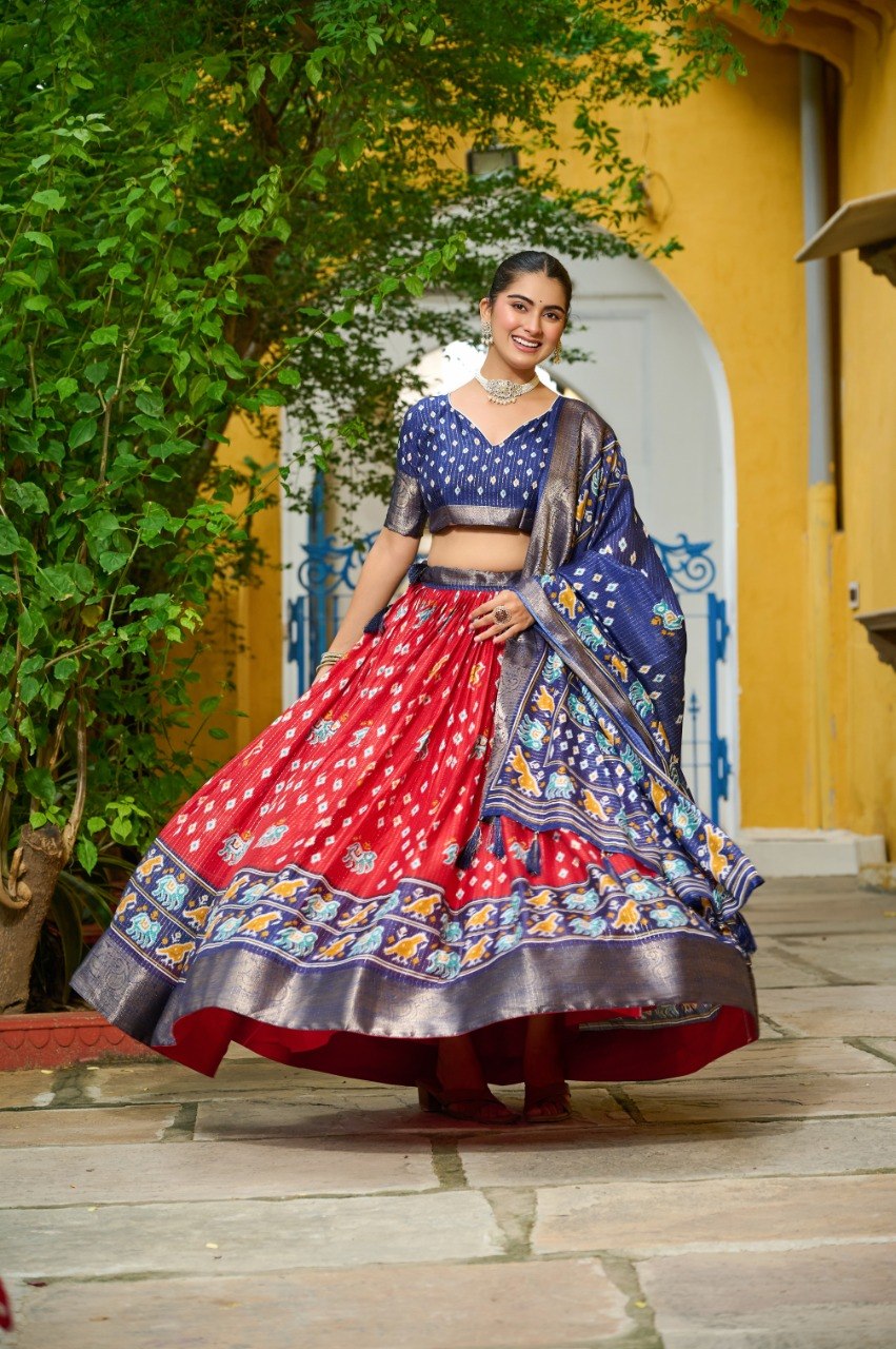 Lehenga Mart Gorgeous Lehenga Choli For Wedding-Red | Grocsy