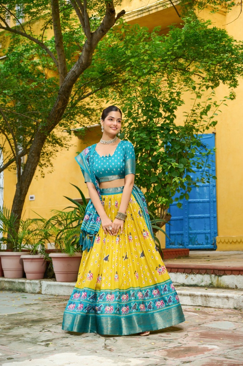 Lehenga Mart Gorgeous Lehenga Choli For Wedding-Yellow | Grocsy