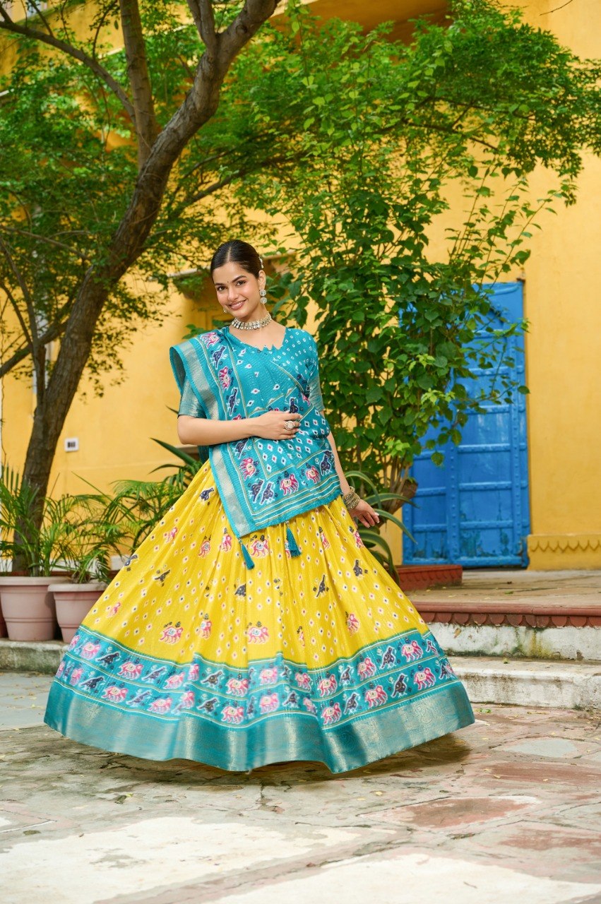Lehenga Mart Gorgeous Lehenga Choli For Wedding-Yellow | Grocsy