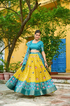 Lehenga Mart Gorgeous Lehenga Choli For Wedding-Yellow | Grocsy