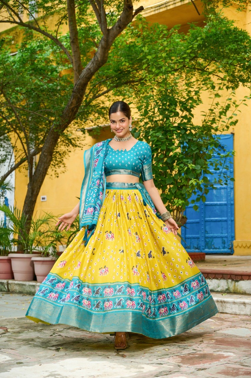 Lehenga Mart Gorgeous Lehenga Choli For Wedding-Yellow | Grocsy