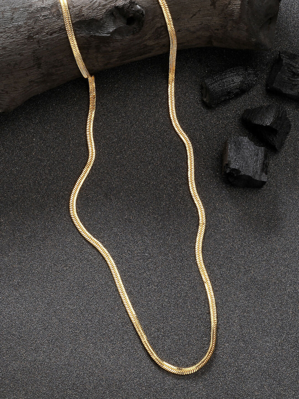 NVR Women's Gold-Polished Minimal Chain | Grocsy