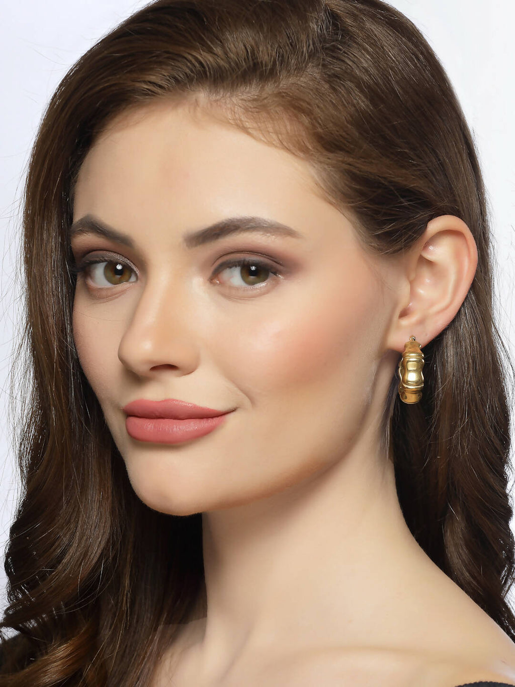NVR Women Gold Circular Hoop Earrings | Grocsy