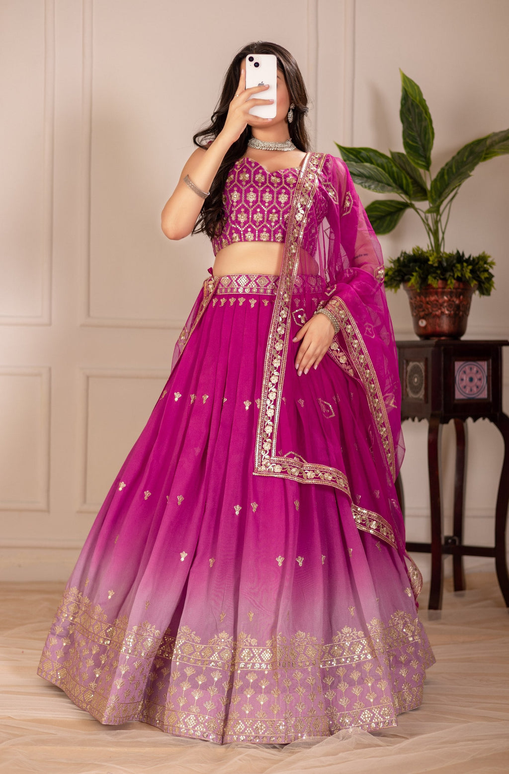Lehenga Mart Designer Wedding Lehenga choli for Women - pink | Grocsy