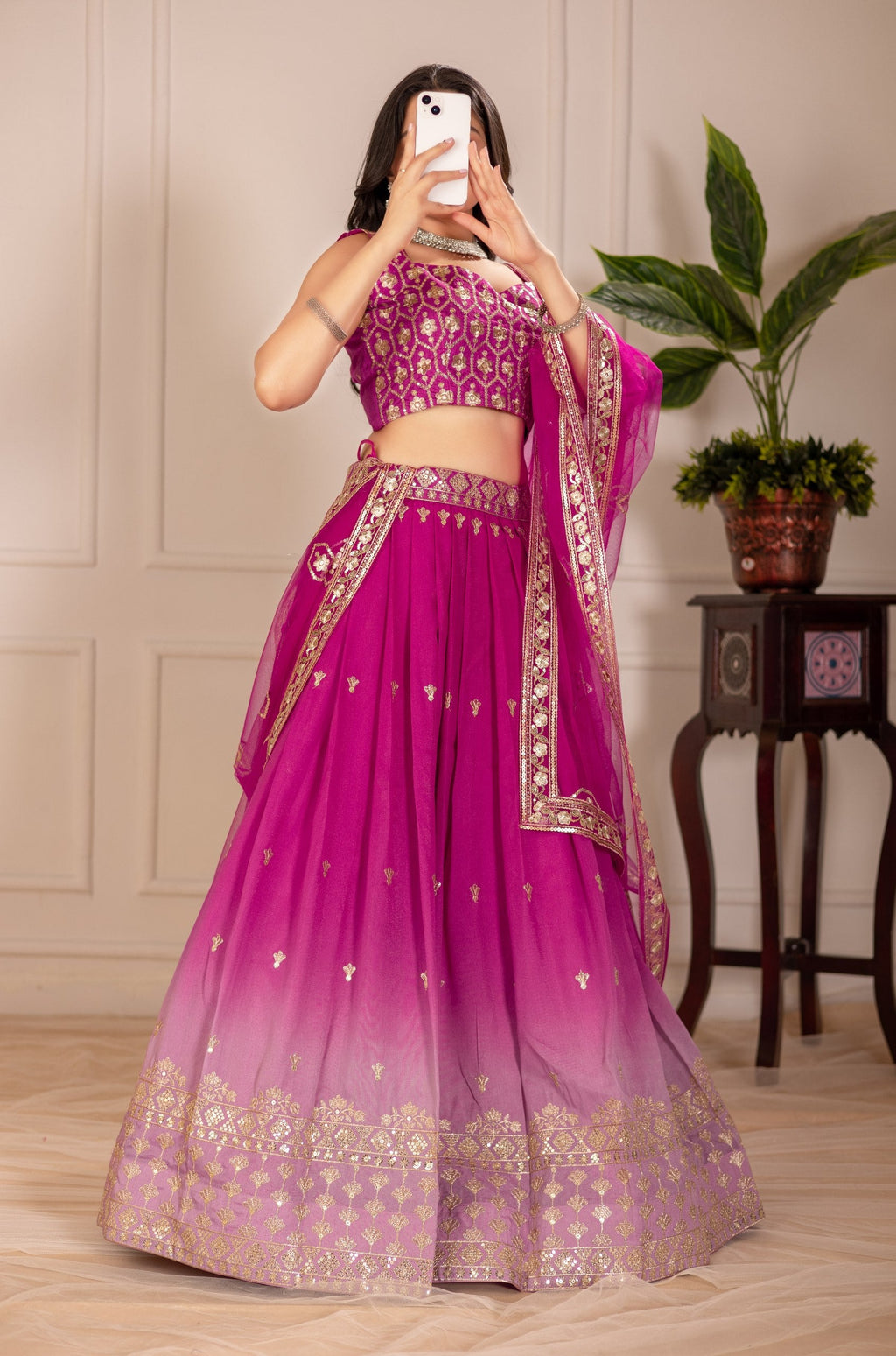 Lehenga Mart Designer Wedding Lehenga choli for Women - pink | Grocsy