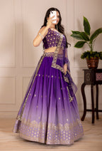 Lehenga Mart Designer Wedding Lehenga choli for Women - purple | Grocsy